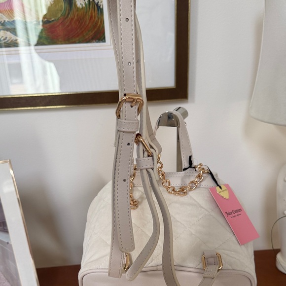 Juicy Couture Cream Quilted Backpack - Picture 6 of 16